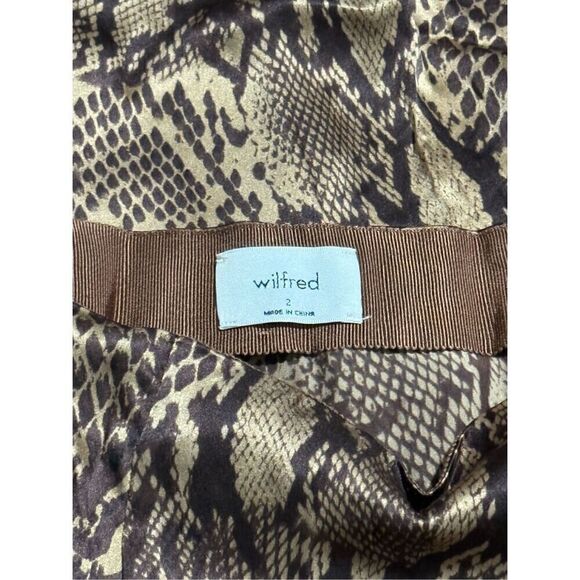 Wilfred 100% silk snake print front slit 2 - Picture 3 of 9